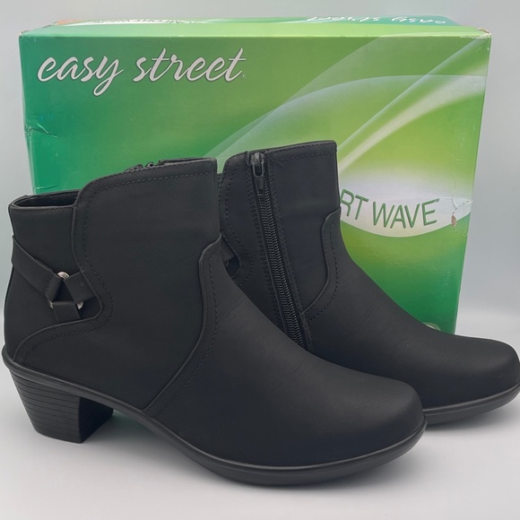 Easy Street Women's Shoe Dawnta Ankle Bootie, Black Matte Size 11 M US - Picture 1 of 9